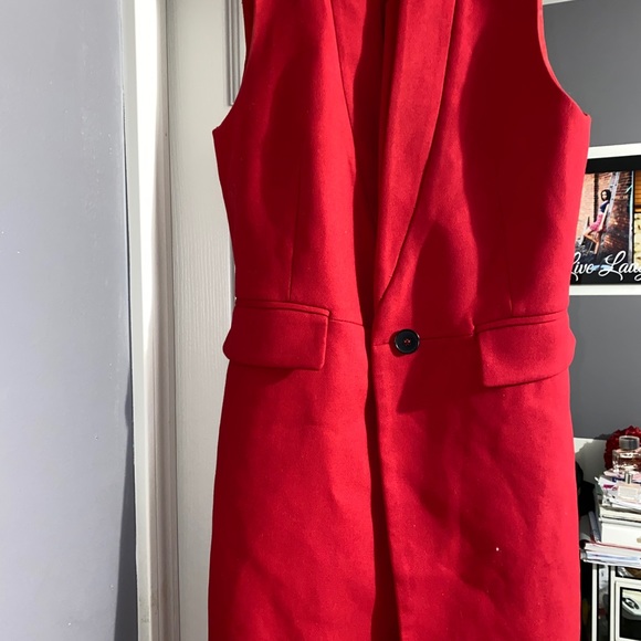 zara red blazer